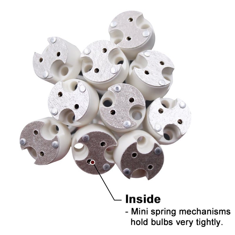 DiCUNO G8 Base Wire Connector Socket, G8 LED Light Bulb Socket Adapter, Ceramic Bulb Holder, 20 Pack - Image 3